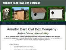 Tablet Screenshot of amadorbarnowlbox.com